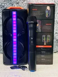 KTS 1790 Wireless Bluetooth Karaoke Party Speaker with Mic – Portable Rechargeable RGB Light Music Speaker, FM Radio, USB, TWS, Dual 3-Inch Subwoofers