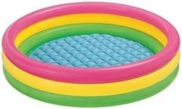 Intex Sunset Glow 57412 NP Baby Swimming Pool 3 Rings 229 x 152 x 56 cm Multi-Coloured|.