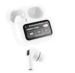 AirPods Pro 2 V20 Wireless Earbuds with Display Panel, Touch Control & ANC/ENC Noise Cancellation