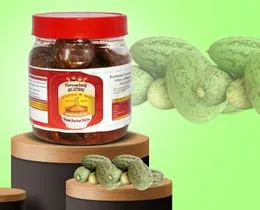 Growing Villagers Kachri Achar Homemade Green Kachari Pickle | Rajasthani Traditional Village Type Achar | Jar Of 500 Grams FROM INDIA (SAM)