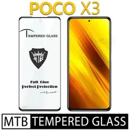 Xiaomi Mi POCO X3 Branded MTB High Quality Screen Protector Full Glue 9D MTB tempered Glass for Xiaomi Mi POCO X3