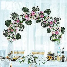 Improvhome 6 Pcs Artificial Flower Plant Big Monstera Palm Leaves for Gifting, Office Desk, Garden, Pot for Shelf, Bedroom, Balcony, Living Room, Farm