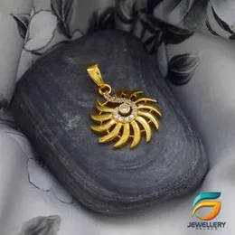 Gold Plated Sun Theme Pendant Fashion and Stylish Design For Ladies.