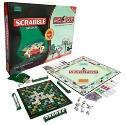 Scrabble & Monopoly 2 in 1 Board Game - English Version