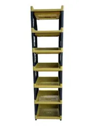 7 Layer Multipurpose Plastic Bookshelf |Portable Storage Shelve for Books Storage Organizer| Children Book Rack|Cabinet Shelves for Bedroom Office Liv