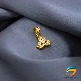 Gold Plated Small White Stone Pendant Fashion and Stylish Design For Ladies.