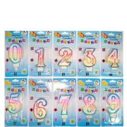 Birthday Cake Number Candles 0-9 Numbers
