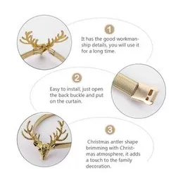 HASTHIP® Curtain Tieback Adjustable Decorative Alloy Curtain Rope Curtain Holders Tieback Wall for Window Drapries Curtain Straps Curtain Clip Buckle