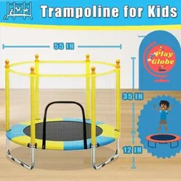 PLAY GLOBE VAMU 55 Inches U Leg Trampoline for Kids/Trampolines for Kids Indoor/Trampoline with Safety net/Recreational Trampolines for Kids|.