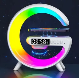 Multifunction APP Control Fast Wireless Charger Smart Alarm Clocks Sound Light Night with Blue Tooth Speaker
