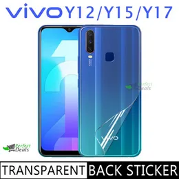 Vivo Y12/Y17/Y15 Clear Slim Carbon fibre Phone Transparent protective Mobile Back Sticker For Vivo Y12/Y17/Y15