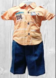 Baby Boys’ Shirt & Short Set – Soft Cotton (Age 9M to 1Y, Made in India)