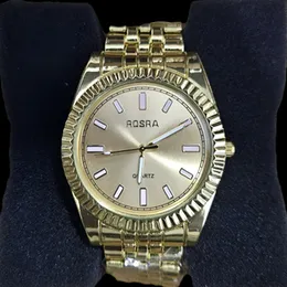 New Arrival’s Rolex Design (Rosra) graded Silver Quartz Men Watch Gold Stainless Steel Non Chronograph Wristwatches Male Clock