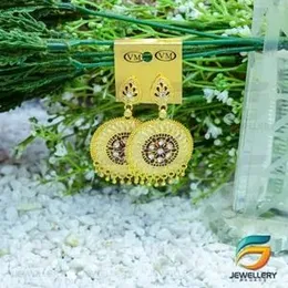 Gold Plated Earrings traditional colorful long Metal Dangle Earrings Gold Drop Lightweight Earrings for Women.