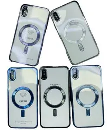 Luxury MagSafe Logo View Case – iPhone Xs Max | Transparent Back | Magnetic Charging Support