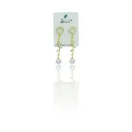Traditional White Pearl Earrings For Women.