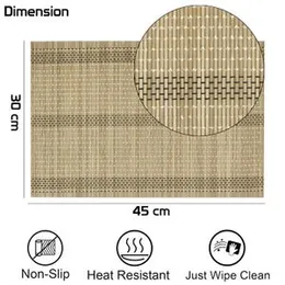 HOKIPO® Heat Resistant Table Mats Set of 4, 45x30 cm, (AR860)