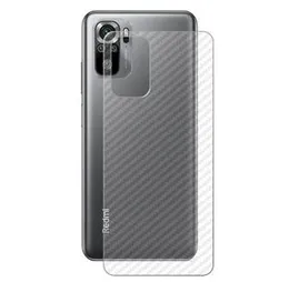 Carbon Fibre Transparent Back Sticker For Xiaomi Redmi Note 10 4G