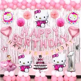 5 Pcs Foil Balloons Hello Kitty Birthday Party Decorating product