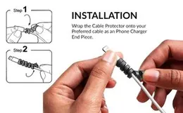 Spiral Charger Cable Protector Data Cable Saver Charging Cord Protective Cable Cover Set. (4 pcs in set)