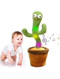Rechargeable Dancing Singing Talking Cactus Plush Toy Electric 120 Songs Dance And Twist Luminous Recording Learning To Speak Lighting Tongue - Dancin