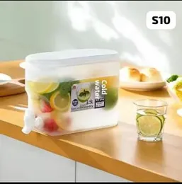 tyle Home Large Capacity With Faucet Ice Refrigerator Cold Water Pot Faucet Container Cool Water Summer Drink