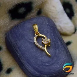 Gold Plated Rich Look Fashion and Stylish New Design Pendant With Flower For Ladies.