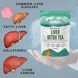 Rootcare Organics Fatty Liver Detox Ayurvedic Tea,Cinnamon Peppermint & Herbal Blend Supports Alcohol Detox,Improves Liver Health Naturally,For A