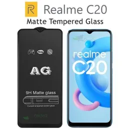 Realme C20 Stylish Full Cover Matte Texture MTB tempered Glass Protector Frosted Glass for Realme C20