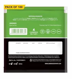 Cambridge Tea Party Pure Tulsi Green Tea 100 Tea Bags, Cleanse, Bulk Pack (FROM INDIA)SAB
