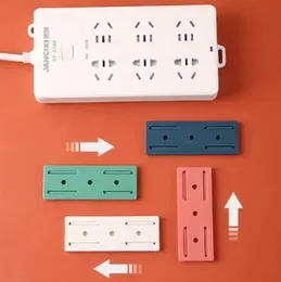 Self-Adhesive Power Socket Strip Fixator Wall Mounted Punch-Free Plug Holder for Kitchen Home Office – New Arrival