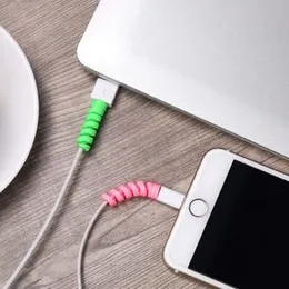 Spiral Charger Cable Protector Data Cable Saver Charging Cord Protective Cable Cover Set. (4 pcs in set)