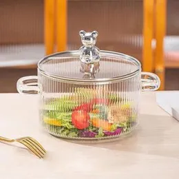 Glass  Cache Pot Cooking Lazy Non-stick Soup Casseroles Fondue Warmer Milk Stew Pan Noodles  Kitchenware