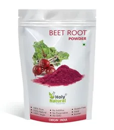 Holy Natural Beet Root Powder - 200 Gm | Rich in antioxidants, dietary fibre, calcium, iron, potassium, folate (vitamin B9), and manganese, along with