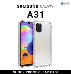 Luxury Transparent ThickBallon Bumper Case For Samsung Galaxy A31 Crystal Transparent Premium Quality Shockproof Protective Phone ShellSamsung A31 Sof