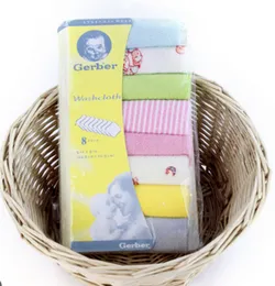 8 Pieces Baby Bath Towel Soft Natural Cotton Absorbent Face and Feeding Towel Set