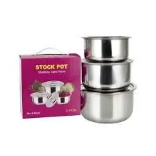 Stainless Steel Stock Pot 3 Pcs