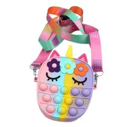 Kids Pop It Push Fidget Oval Crossbody Bag (Multi Colour)