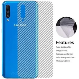 Carbon Fibre Transparent Back Sticker For Samsung A50S