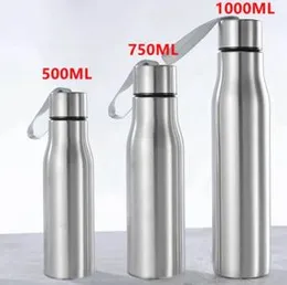 1000ml/750ml/ 500ml Portable Hot Cold Water Bottle for Travel Camping Sports Drink Bottles Drinkware Cup Stainless Steel Water Bottle