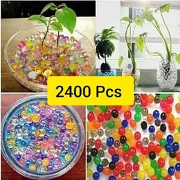 Magic Balls 2400 pcs Magic Water Balls Pearl Crystal Soil Mud Plant Grow Balls Flower Plant Balls Toy For Kids