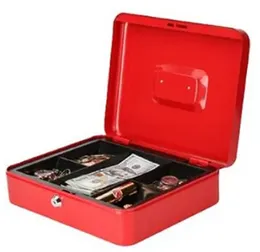 DL Metal Cash Box & Jewellery Safe Locker with Plastic Coin Tray & Key Lock (3 Sizes)