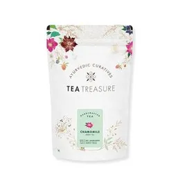Tea Treasure Chamomile Green Tea 100gm | Chamomile Flower Tea - 100 Gram (100 Cups) | Prime Saving Days | Pure Whole Flower Buds of Chamomile | Sleep