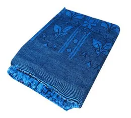 Gowri Tex Pure Cotton Single Sheet Blanket (Pack of 1) (Blue), lightweight