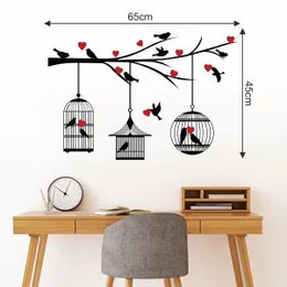 Rawpockets Birds Cages Love Self Adhesive Wall Sticker (FROM INDIA FAAZ)