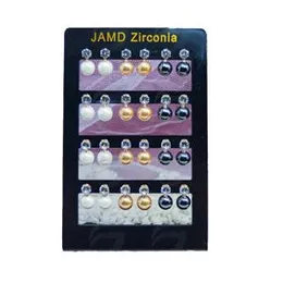 Gold Plated Anne Klein Drop Metal Dangle Earrings With White  Stone For Women.