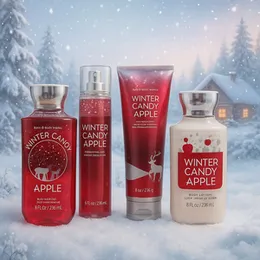 Bath and Body Works Winter Candy Apple 4-Piece Bundle