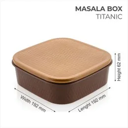 Plastic Square Spice Box for Kitchen ( Masala Box )
