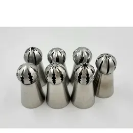 4Pcs Stainless Steel Russian Wedding Skirt Tulip Icing Piping Nozzle Cake Decor.