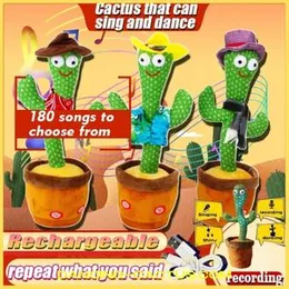 Dancing Cactus Toy with Hat - Singing, Talking, Record & Repeats What You say, Funny Electric Cactus Toy for Kids